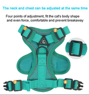 Pet Vest Harness + Traction Rope Set Reflective Breathable Dog Cat